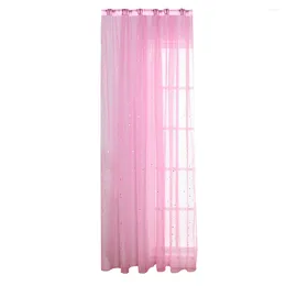 Curtain 1 Panel Window Kids Room Star Voile Curtains Foil Sliver For Bedroom Living Treatments The