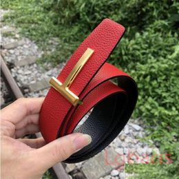 Jewelry Belts 2022 Designer Tom Belt Men Clothing Accessories Business Big Buckle Fashion Women High Quality Genuine Leather Waistband Dhm4B