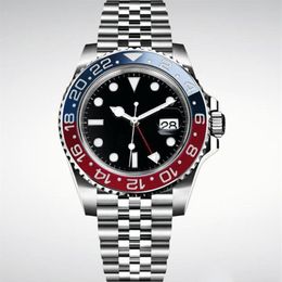 New mens Wristwatch Basel red blue Stainless Steel Watch Automatic movement wristwatches258c