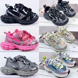 Scarpe da bambino 3XL Scarpe da ginnastica da corsa casual Parigi Marca Bambini Ragazzi Ragazze Pista da jogging Scarpe da ginnastica Bambino Gioventù Scarpe sportive per bambini Mesh Outdoor Retro Runner Sneaker in nylon