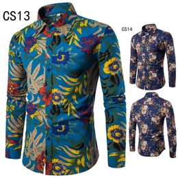 Men s Dress Shirts Cotton And Linen Shirt Fashion Casual Colourful Long Sleeve Men 231005