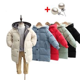 Casaco de baixo para baixo casaco de inverno adolescente bebê meninos meninas algodão acolchoado parka casacos engrossar quente jaquetas longas criança crianças outerwear 231005