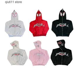 Men's Hoodies Sweatshirts Y2K zip up hoodie men clothing Harajuku Anime printing goth Sweatshirt Men women Oversized streetwear Fashion Gothic jacket tops T231005