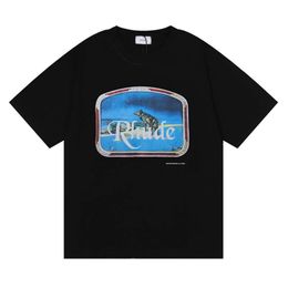 2023 Summer Rhude T-shirt Men's Designer T-shirt Rhude casual shirt Men's and women's T-shirt short sleeve best-selling hip hop fashion style top for men