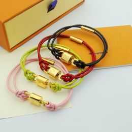 Designer bracelet V letter gold lock double leather bracelet classic women s fashion bracelet design high end Jewellery