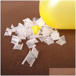 Party Decoration 4000Pcs/Lot Transparent Vshape Sealing Clip Balloons Plastic Clips Kids Birthday Wedding Festival Accessories Drop Otndm