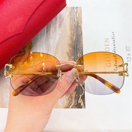 Desinger Wire C Sunglasses Men And Women Carter Luxury Stylish Rimless Sun Glasses Cool Decoration Oversized Shades Eyewear259v