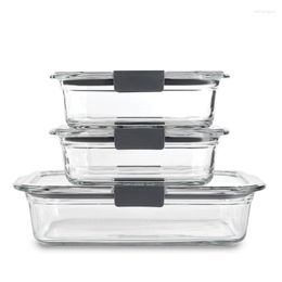 Storage Bottles Glass Set Of 3 Food Containers With Latching Lids Leakproof Squeeze Bottle Container Small Jars Li