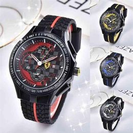 Luxury Sports Racing car F1 Formula Rubber Strap Stainless steel Quartz es for Men Casual Wrist Watch Clock269N