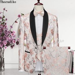 Men's Suits Thorndike Classic Design With Black Lapel Costume Homme Party Wedding For Men Terno Masculino Slim Fit Groom Tuxedos