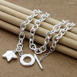 Chains Brand 925 Sterling Silver Jewellery Fashion Star Charm Necklaces & Pendants High Quality Fine Women Gift