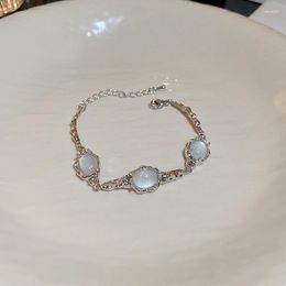 Link Bracelets 2023 Korean Oval Irregular Resin Bracelet Elegant Fashion Simple Women's Jewellery