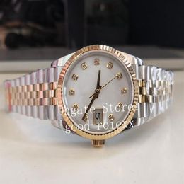 36mm Midsize Men's Watches Ladies Watch Women's Bp Wimbledon Mother Of Pearl Automatic 2813 Jubilee Bracelet Men Sapphir223N