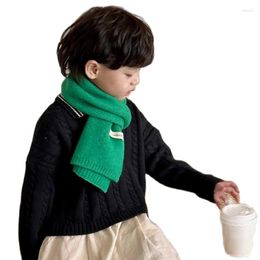 Scarves Winter Children Scarf Bright Solid Color Boys Girls Baby Soft Knit Shawl Neck Collar Keep Warm Accessories