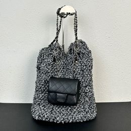 Hand-woven Shopping Bags for Women Chain Shoulder Bag Large Capacity Handbag