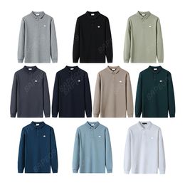 Mens Designer T Shirt Men Polo Shirts Long Sleeve Pullover Embroidered Tee Shirt