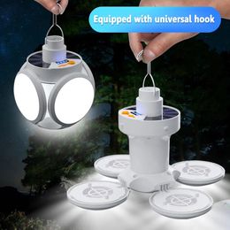 Portable Lanterns USB Rechargeable Lamp Tent LED Solar Camping Lantern Searchlights DC Emergency Night Supplies 231005