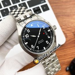 42mm Little Prince Pilot Mark Xvii IW326504 Mens Watch IW327011 Automatic Watches Black Dial Big Date Stainless Steel Bracelet Hel320v