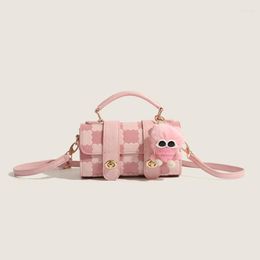 Evening Bags Cute Pink Women Messenger Lady Shoulder Crossbody Small Handbags And Phone Wallet Female Flap Bolsas