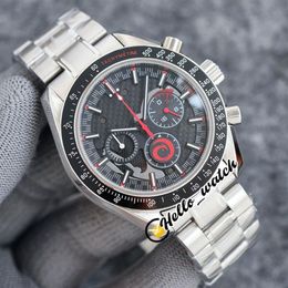 44mm Apollo Commemorative Edition Watches Dark Side Moon 311 92 44 30 01 002 Quartz Chronograph Mens Watch Black Dial Steel SS Bra237E