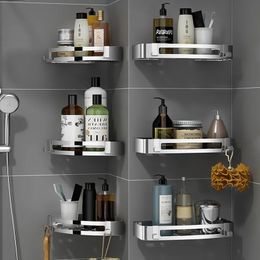 Bathroom Shelves Stainless Steel Corner Rack Bathroom Storage Rack Kitchen Storage Rack No Punching Toilet Corner Storage Rack 230927