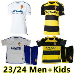 23 24 Real Zaragoza FRAN GAMEZ Soccer jerseys ZAPATER 2024 2023 JERSEY POMBO SHINJI KAGAWA Football shirts GUTI JAVI ROS KIDS L. SUAREZ camiseta de futbol men kids