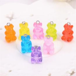 32pcs resin gummy candy necklace charms very cute keychain pendant necklace pendant for DIY decoration326r