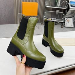 Designer Heel Boot Women Ankle Booties Leather Winter Luis Fashion Boot Martin Platform Letter Woman Vuttonity hgjgf