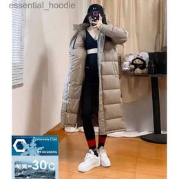 Women's Down Parkas White Down Jacket for Women Fluffy Warm Coats Knee-length Parkas New Winter 2023 Women's Jacket Abrigo jer L231005