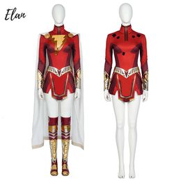 New Arrival Red Woman Shazam Cosplay Costume Mary Bromfield Cosplay Costume Disguise Billy's Sister Shazam2 Fancy Dress