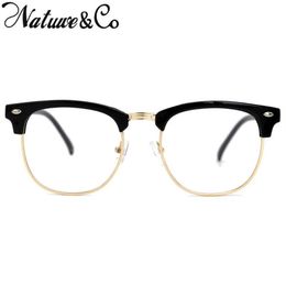 Fashion Sunglasses Frames Half Frame Eyeglasses Design Clear Lens Semi Rimless Woman Men Reading Glass Computer Eye Glasses 2021 N251c