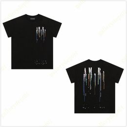 mens tshirt designer t shirt color splash graffiti alphabet slogan clothes crane auspicious clouds graphic tees oversized t-shirt 2064