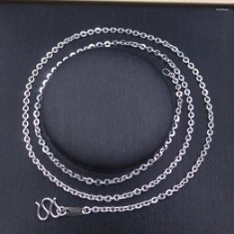 Chains Real Pure Platinum 950 Chain Women Gift Lucky 1.8mm O Link Necklace 5.8-6g/41cm