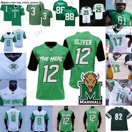 Football Jerseys Marshall Thundering Herd Football Jersey NCAA College Randy Moss Wells Evans Keaton Gaines Luke Zban Rasheen Ali Corey Gammage EJ Horton Eli Neal Bu