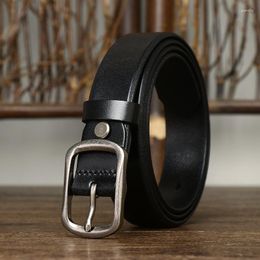 Belts 3CM Width Unisex Genuine Leather Belt Luxury For Men And Women High Quality Casual Pin Buckle Cowhide Strap