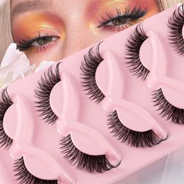 Lashes Winged End Eye Elongated Eyelashes Faux Mink Eyelashes Fake Fox Eye Lashes Soft Natural Long Makeup Lashes