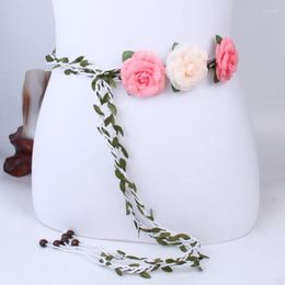 Belts Fashion Flower Strap Rope Braid Bohemian Luxury Design Handmade Tassel Waistband Women's Dress Belt