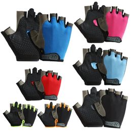 Cycling Gloves 1 Pair Half Finger Men Women Anti-sweat Breathable Anti Shock MTB Road Bicycle Accessories 231005