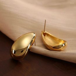 Dangle Earrings Gold Plated Polished Waterdrop Chunky Hoop Lightweight Teardrop Hollow Metal Drop Earring For Women Charm Jewellery