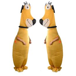 Mascot Costumes Halloween Carnival Show Birthday Party Masquerade Party Anime Cartoon Big Yellow Dog Iatable Costume Mascot Props