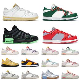 2023 Nike SB Dunks Off White Running Shoes Skate Low Lot 01-50 University Gold for Men Women Pine Green Dunks Lows Sports Outdoor Trainers 36-48