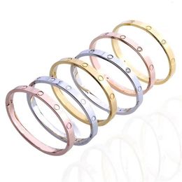 High Quality Electroplated 18K Gold Cuff love bangle 316L Stainless Steel Jewellery Fashion Designer Bracelet for Women219K