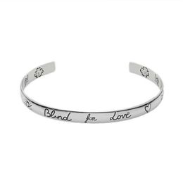 Designer Bangle Open Bracelet Man Woman Bracelets Fashion Brand Blind Love Bangles Jewellery Sliver Color268m