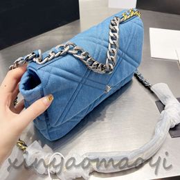 Body Flap chain bags Denim designer bag totes bag 19 Crossbody Leather Luxury Fashion Shoulder Handbags Letter Purse Phone Wallet Metallic