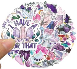 50PCS Graffiti Skateboard Stickers purple crystal For Car Baby Scrapbooking Pencil Case Diary Phone Laptop Planner Decoration Book4598425