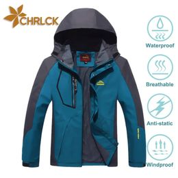 Other Sporting Goods CHRLCK Mens Waterproof Hiking Jacket Large Size Windproof Windbreaker Camping Hunting Running Trekking Fishing Coat Men Outdoor 231006