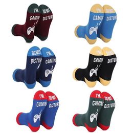 Men's Socks Men Women Novelty Luminous Funny Sayings Crew Glow In The Dark Do Not Disturb I Am Gaming Rubber Letters Hosiery282Y