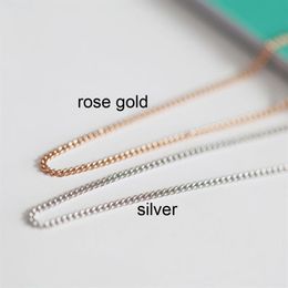 925 sterling silver necklace long fashion 925 sterling silver jewelry women 1mm width link chain necklace for men238l