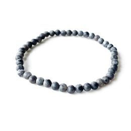 MG0157 New Design Matte Grey Larvikite Bracelet 4 mm Stone Beads Bracelet Mini Gemstone Energy Jewelry236h