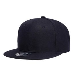 Outdoor Hats High Quality Men's Straight Cap Flat Hip Hop Cap Women Solid Black Baseball Hat Wool Polyester Flat Bill Casquette 230927